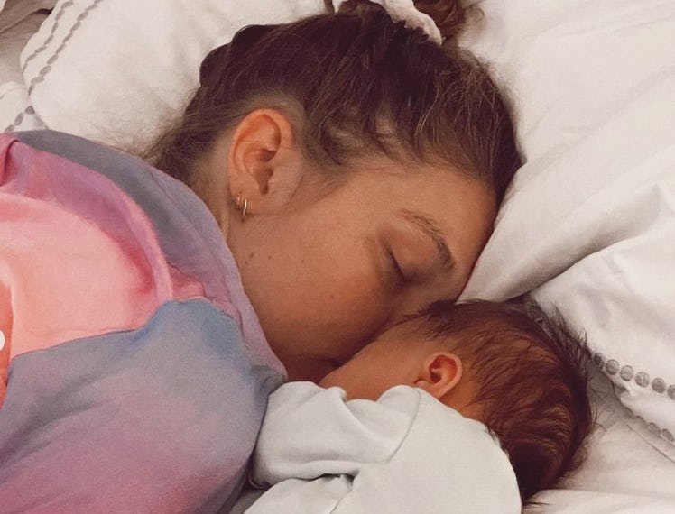 Gigi Hadid with her daughter Khai in a photo posted to Instagram.