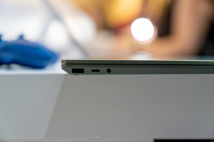 The Surface Laptop Go 3 has a USB-A 3.1 port, USB-C 3.2 port, 3.5mm headphone jack, and Surface Conn...