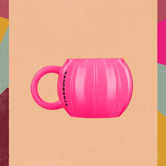 pink pumpkin starbucks mug