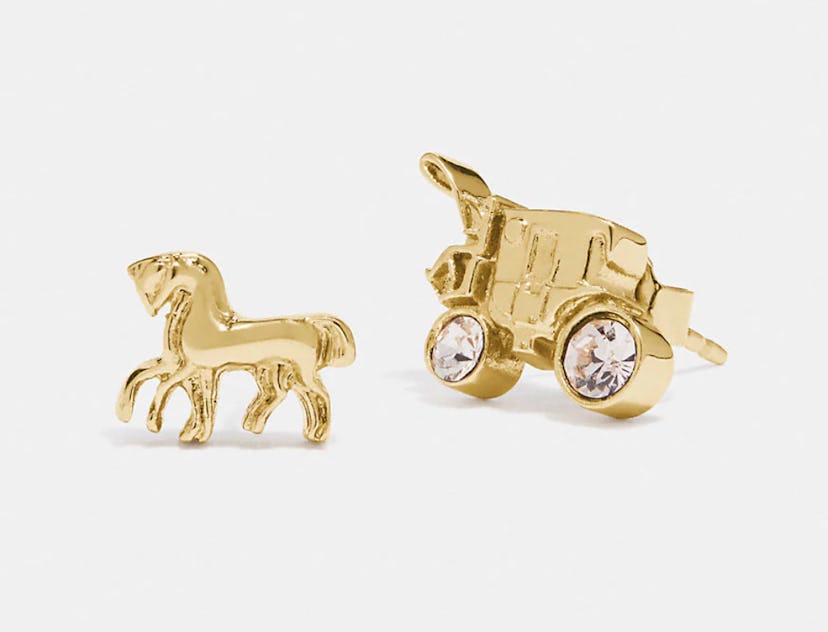 Horse And Carriage Stud Earrings
