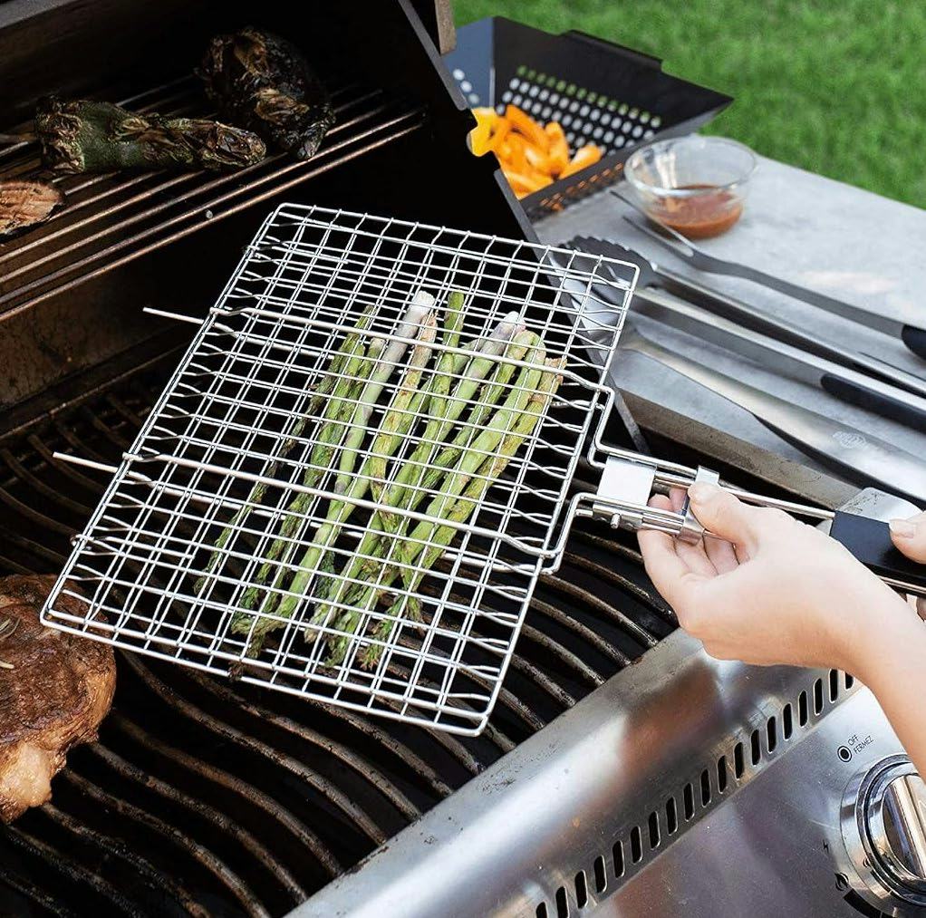 Grillman Heavy-Duty Stainless Steel BBQ Grill Smoker Basket