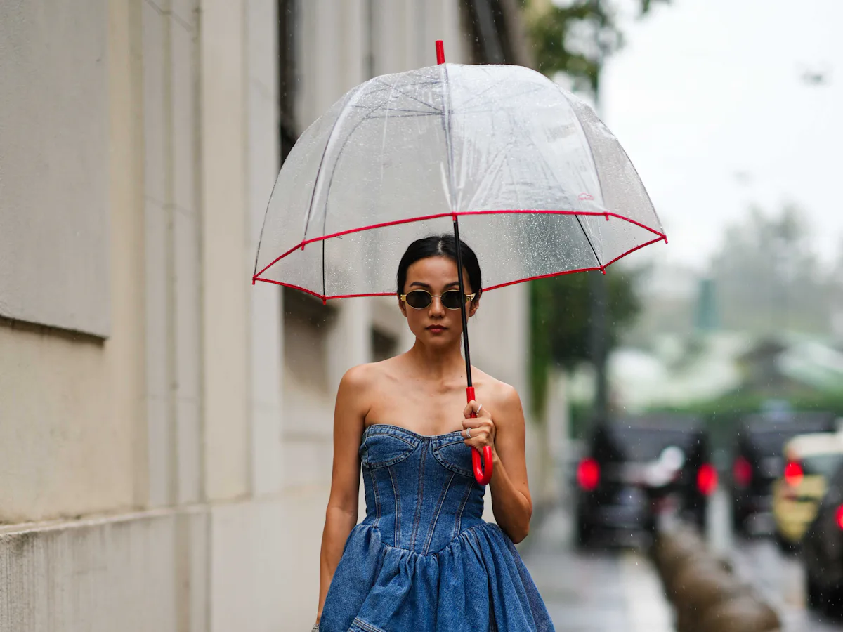 cos denim dresses ROUNDED DENIM SHIRT DRESS - BLUE
