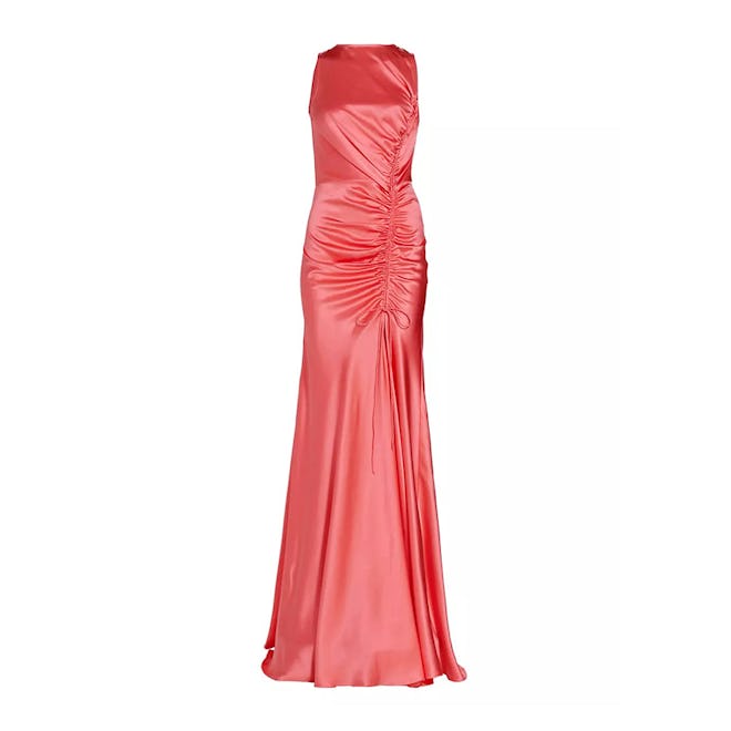 Alejandra Alonso Rojas Ruched Charmeuse Gown