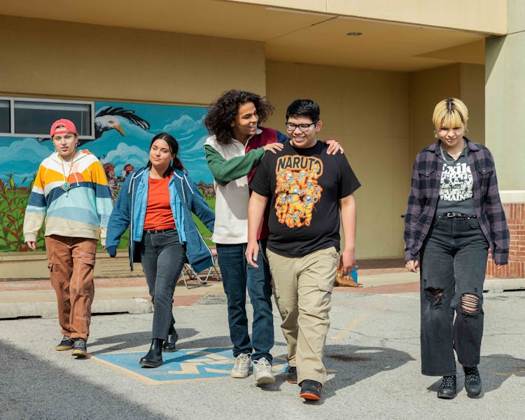 five teens of Reservation Dogs, including Cheese and Willie Jack, in season 3