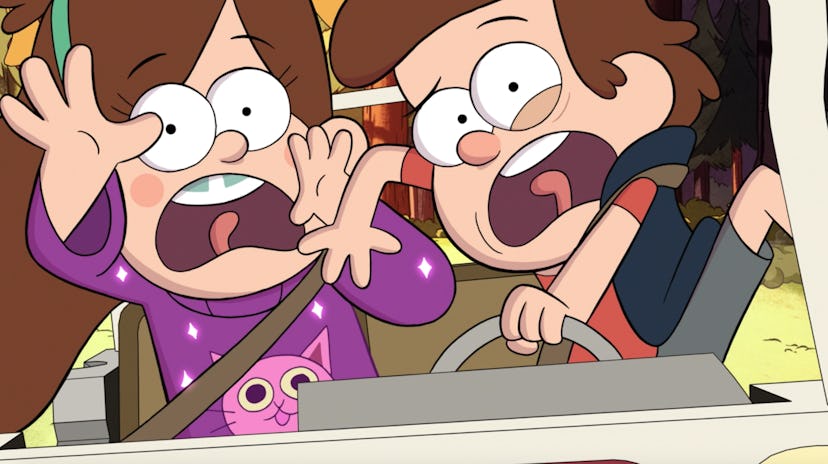 Mabel and Dipper in 'Gravity Falls.'