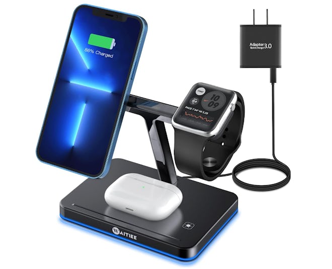 Waitiee 3 in 1 Magnetic Wireless Charging Station