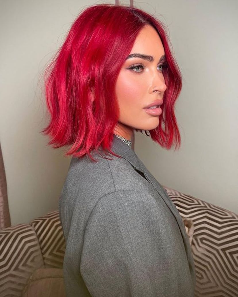 Megan Fox's wolf lob haircut is a top fall 2023 hair trend, according to stylists.