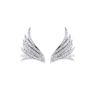 Ana Khouri White Gold and Diamond Wing Earrings