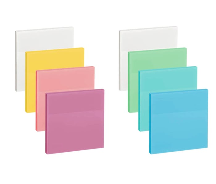 ENLUOM Colored Transparent Sticky Notes (8-Pack)
