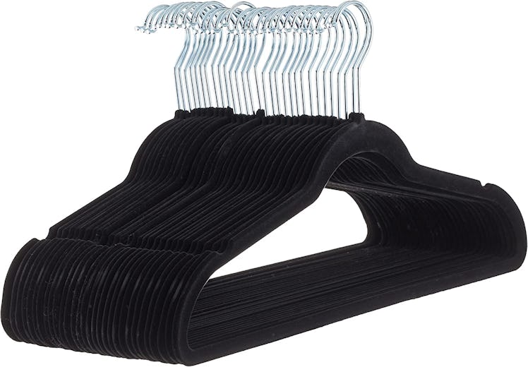 Amazon Basics Velvet Non-Slip Hangers, Pack of 30