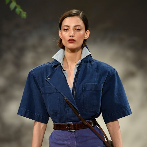 A model walks the runway during the Max Mara Ready to Wear Spring/Summer 2024 fashion show