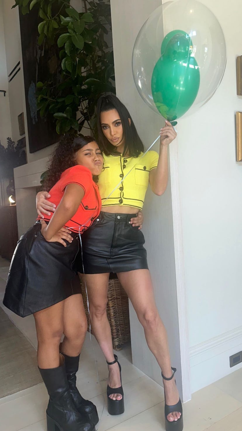 Kim Kardashian & North West Wear Vintage Chanel In a photo posted to Instagram.