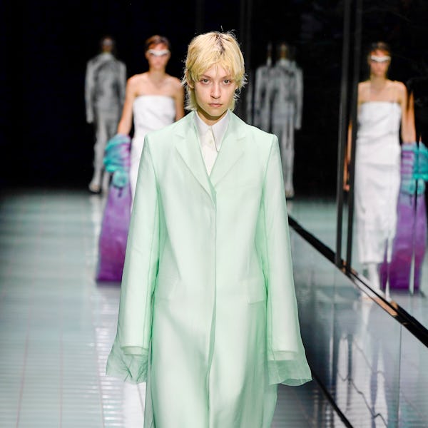 A model walks the runway during the Sportmax Ready to Wear Spring/Summer 2024 fashion show