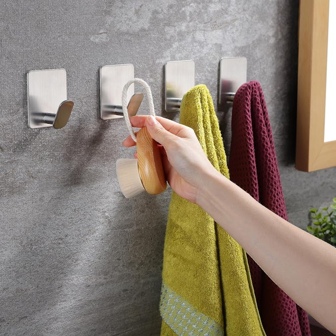 DELITON Adhesive Wall Towel Hooks 
