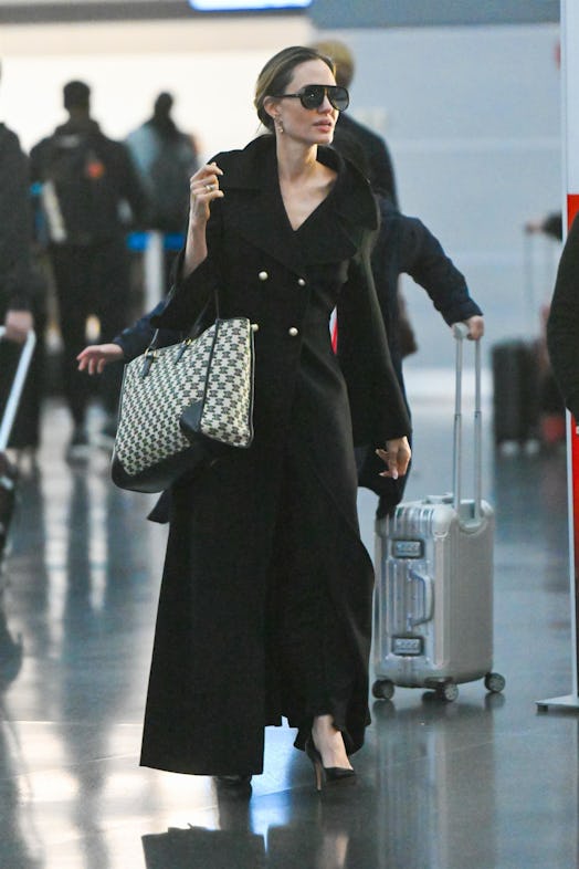 Angelina Jolie arrives at JFK Airport in New York City on September, 26, 2023.