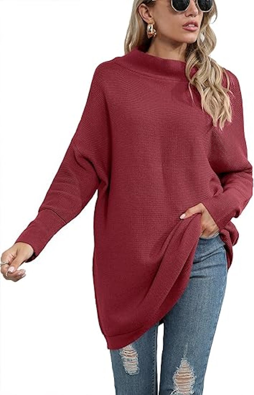 Calbetty Turtleneck Batwing Knit Pullover