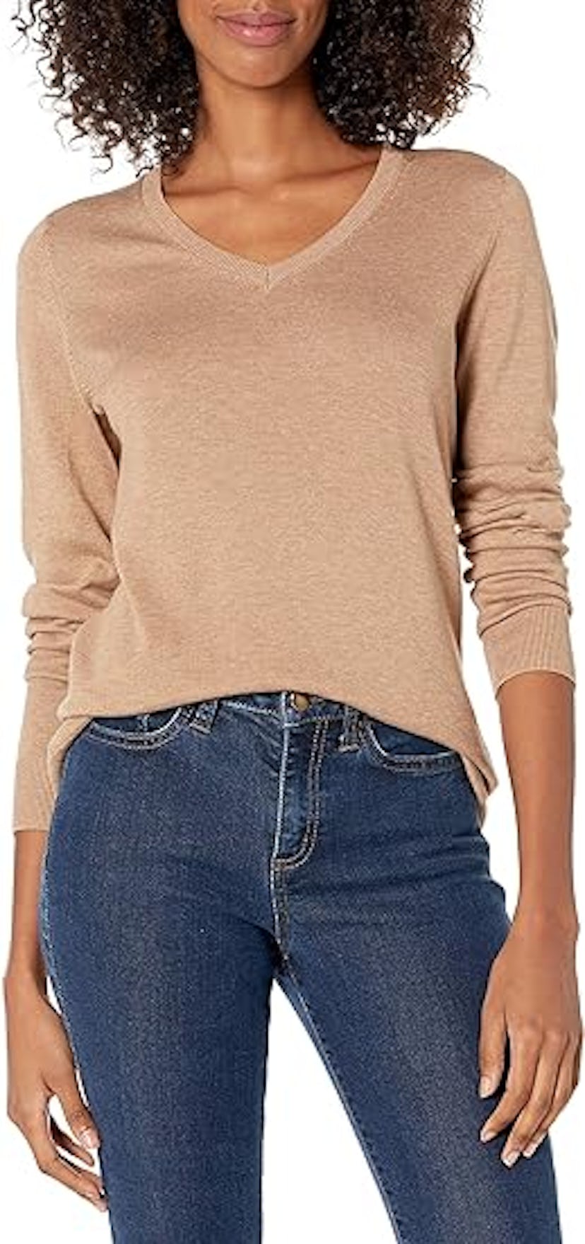 Amazon Essentials Long-Sleeve V-Neck Sweater 