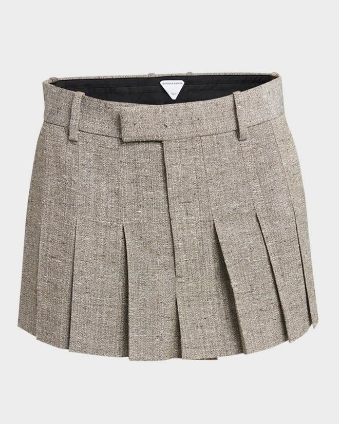 Bottega Veneta Pleated Mini Skirt 