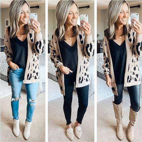 ZESICA Patterned Cardigan