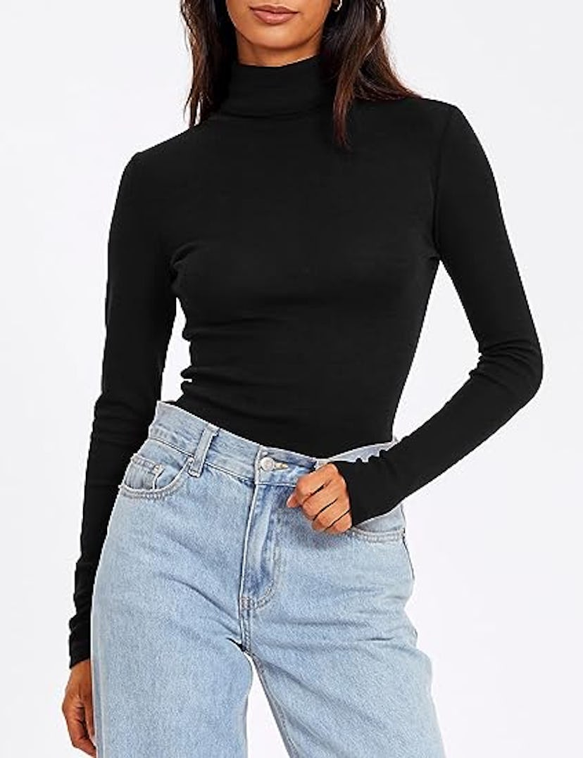 Trendy Queen Turtleneck Long Sleeve 