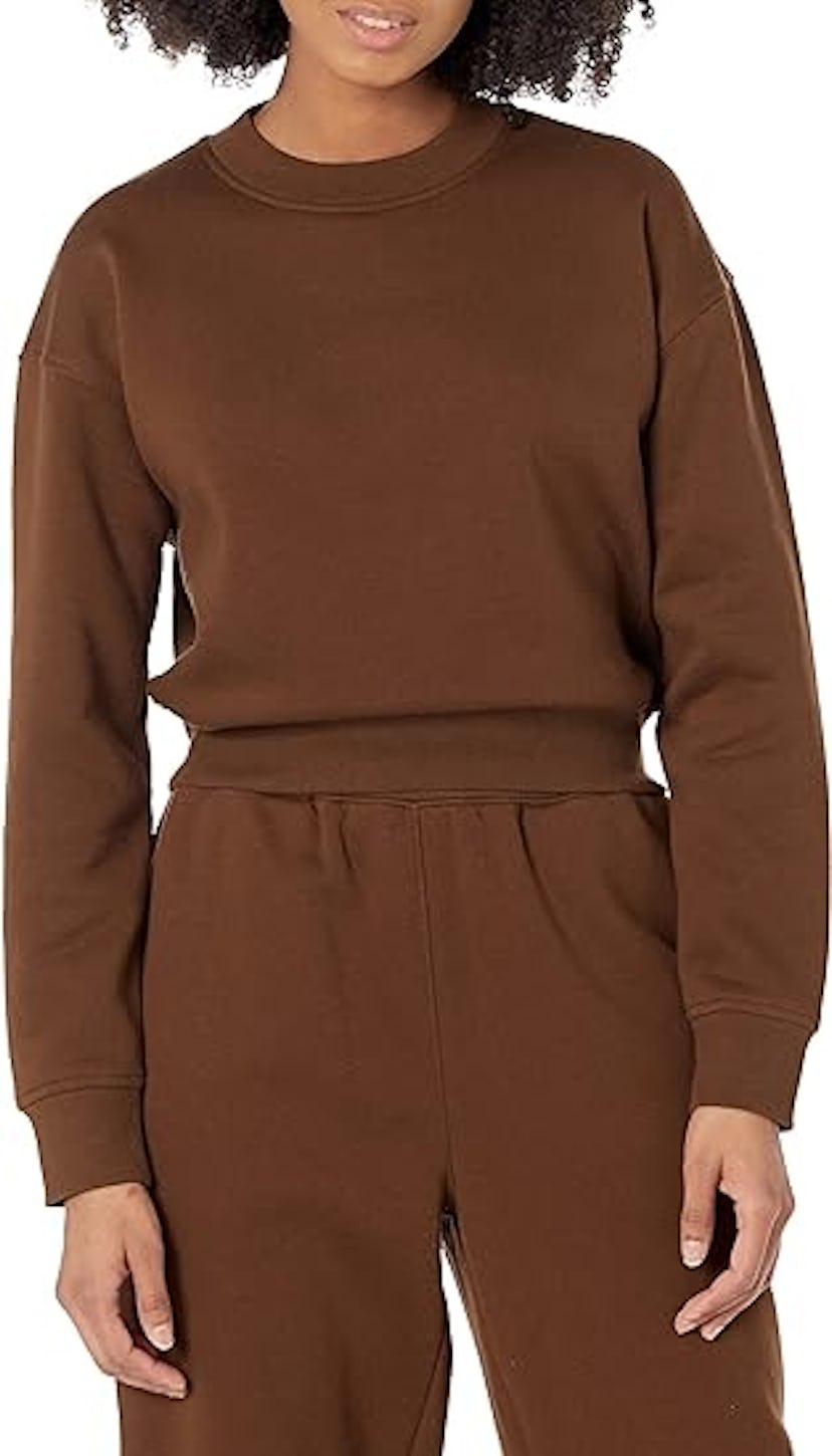 Amazon Essentials Crop Drop Shoulder Sweatshirt