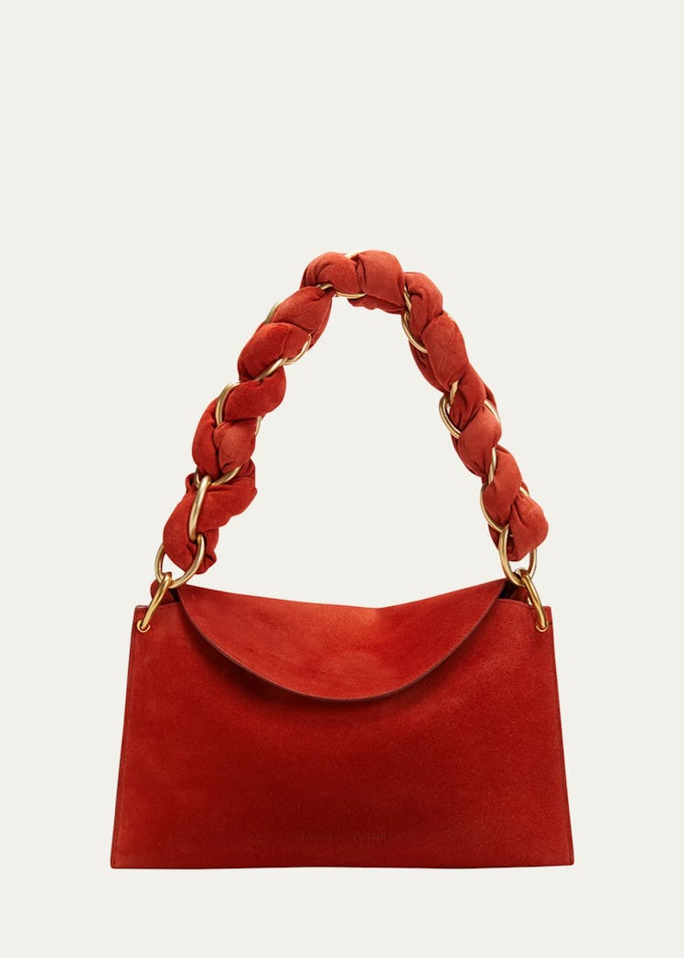 Proenza Schouler Braided Suede Chain Top-Handle Bag