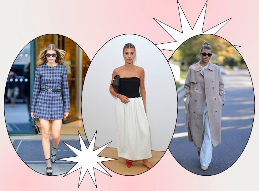 Three different Sofia Richie quiet luxury styles to try as thrift bundles.