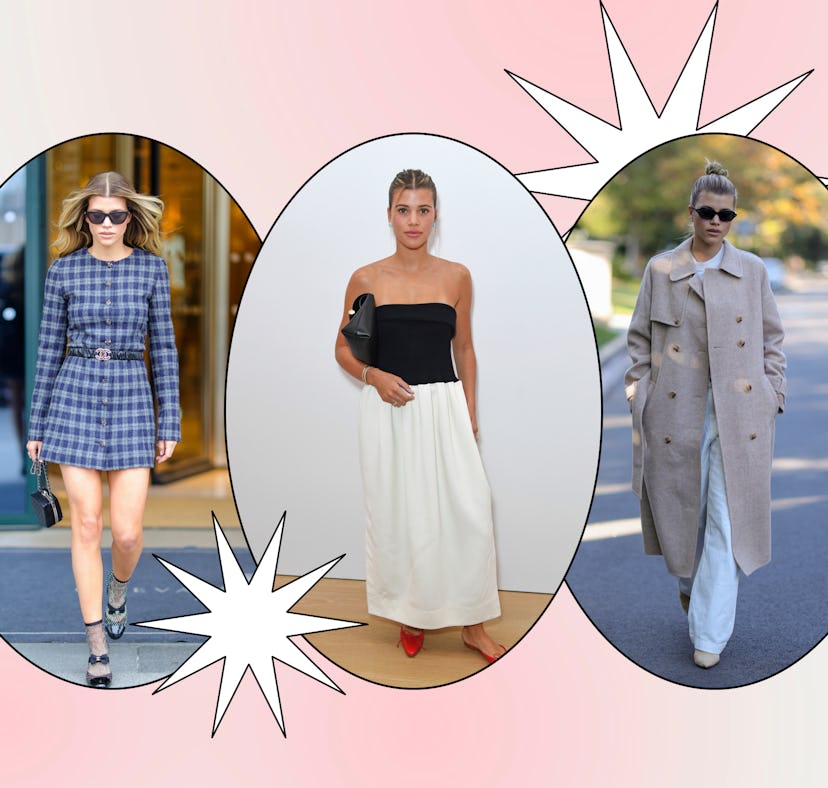 Three different Sofia Richie quiet luxury styles to try as thrift bundles.