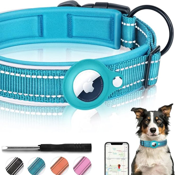 FEEYAR Reflective AirTag Dog Collar