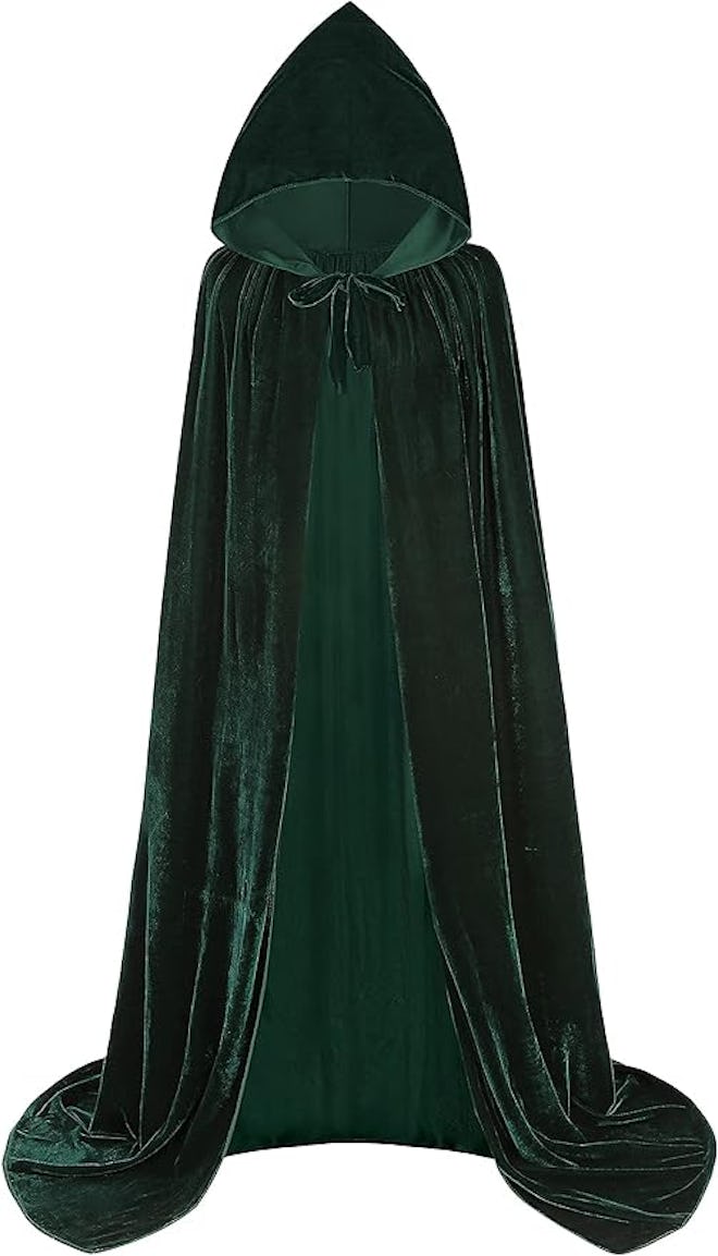 Aricy Unisex Hooded Cape Long Velvet Cloak with Hood Halloween Christmas Cosplay Costumes 43-71inche...