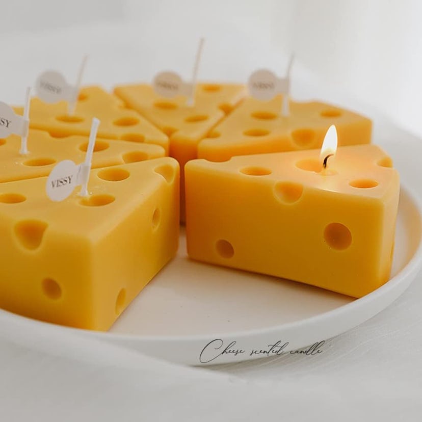2-Pack Cheese-Shaped Scented Candles