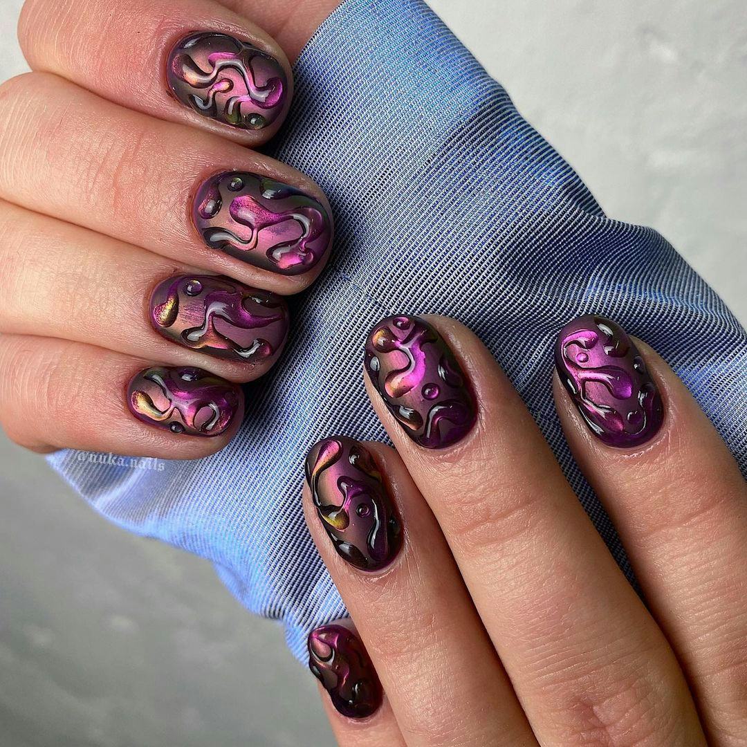 Celestial Galaxy Nails 2025: Dark & Dreamy