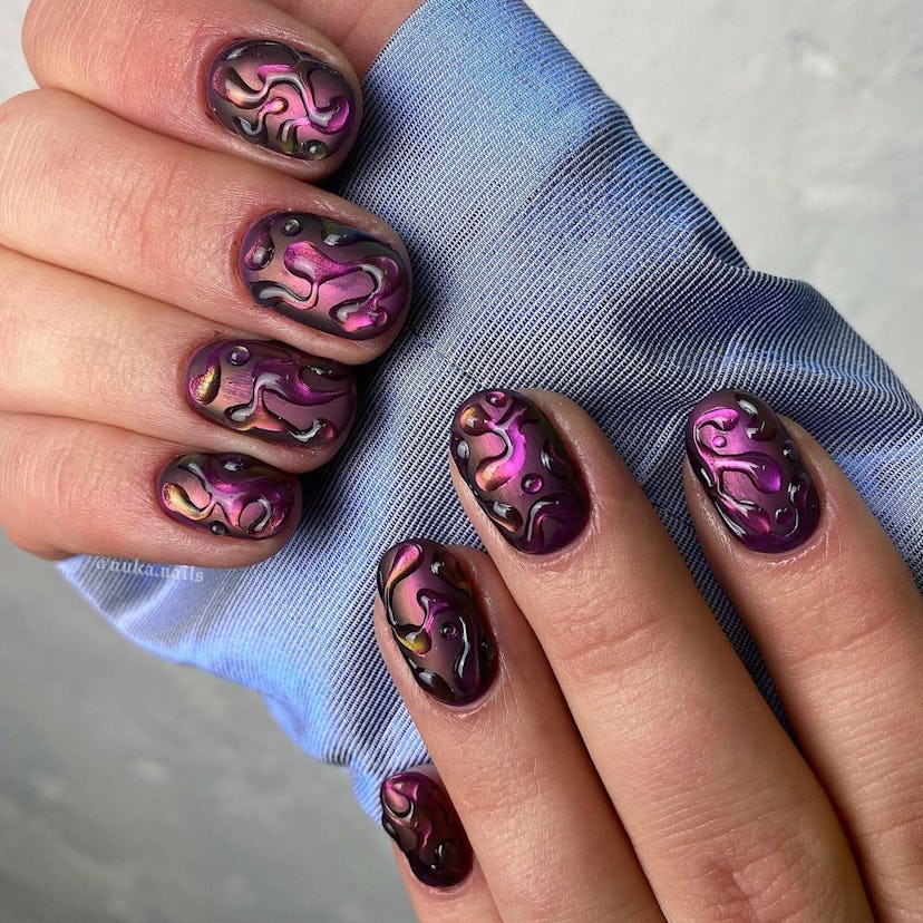 Celestial Galaxy Nails 2025: Dark & Dreamy