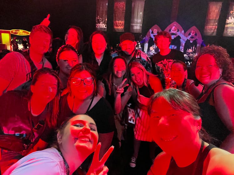 Deputy Editor Kaitlin Cubria and friends at Universal Studios' Halloween Horror Nights 2023.