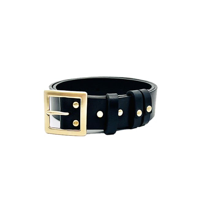 R. Turbow Slim-Wide Classic Square Buckle Belt