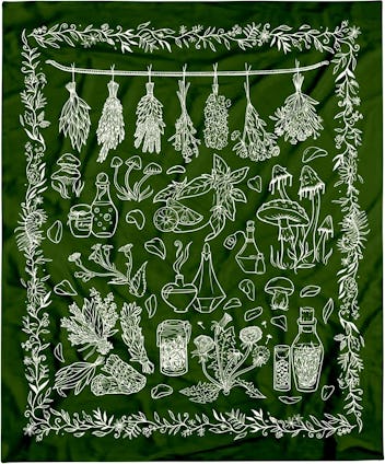 Spellcloth Green Witch Blanket 