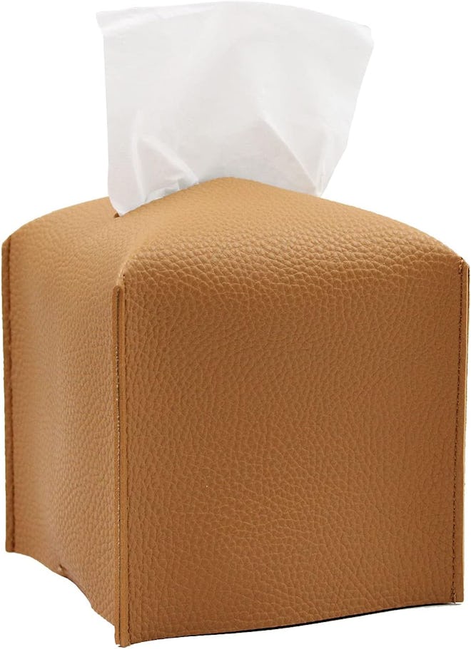 Livelab Square PU Leather Tissue Box Cover