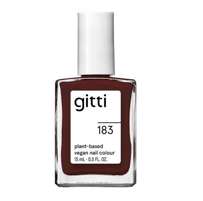 gitti plant-based vegan nail colour, no. 183 precious plum