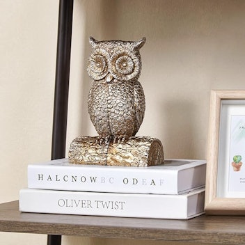 MXARLTR Decorative Vintage Owl Bookends with Anti-Slip Base 