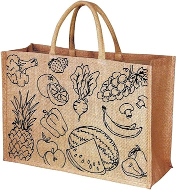 2-Pack Imagine Color Extra Large Grocery Burlap Bags