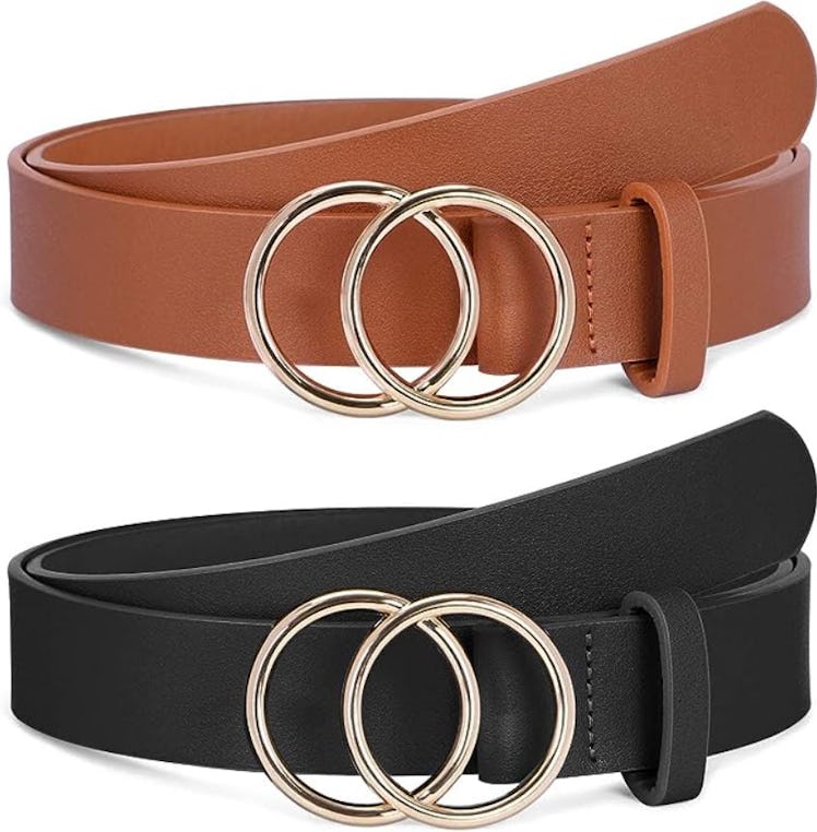 SANSTHS  Leather Belts (2-Pack)