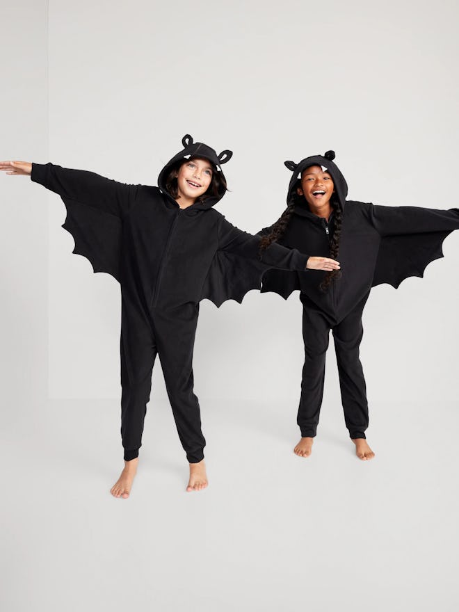 cozy halloween costume for cold nights: One-Piece Bat Costume for Kids