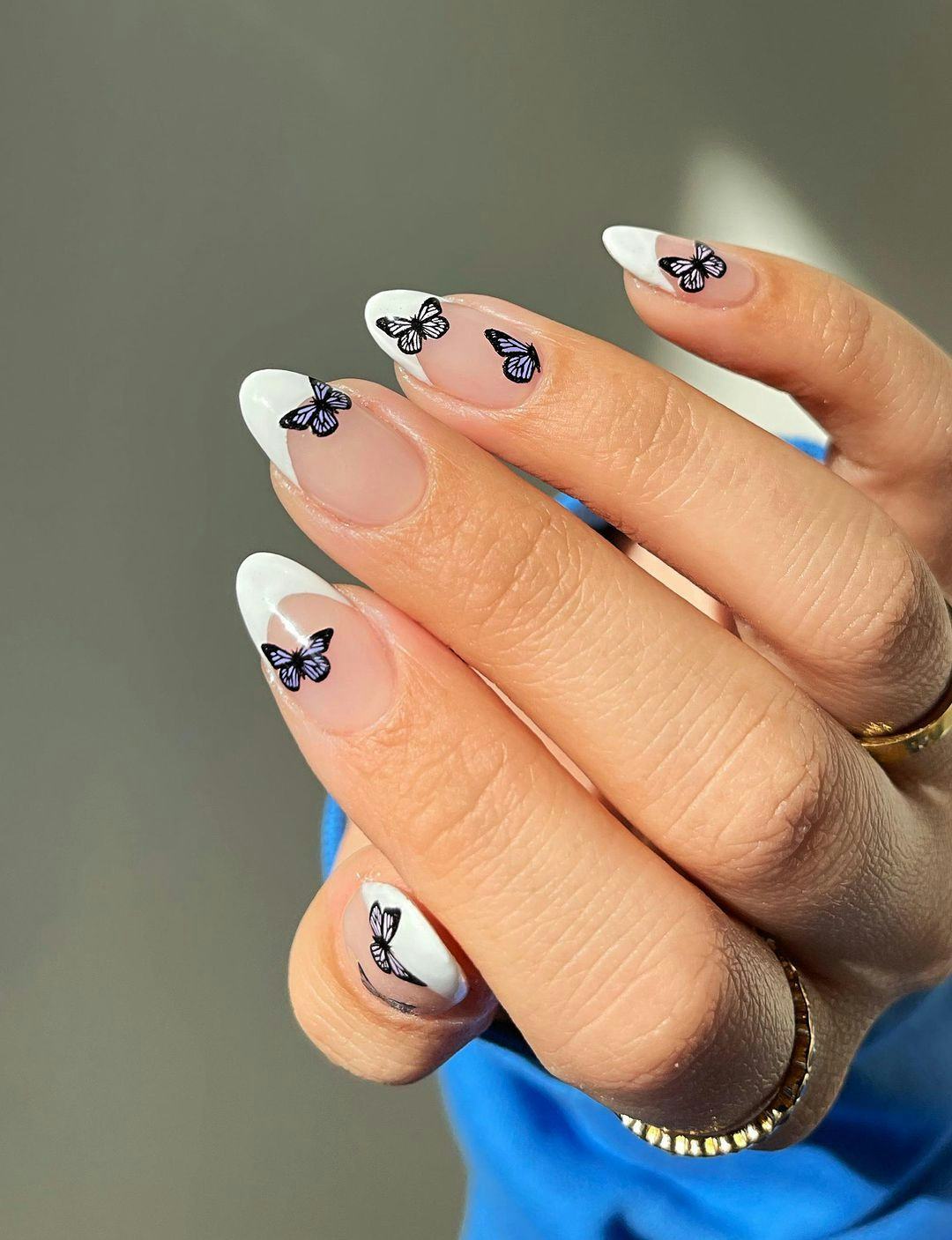 Butterfly nail art designs are on of the trendiest nail art designs for Libra season 2023.