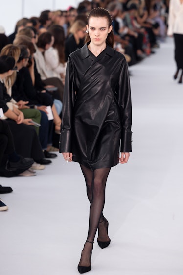A model walks the runway during the Givenchy Womenswear Spring/Summer 2024 show as part of Paris Fas...