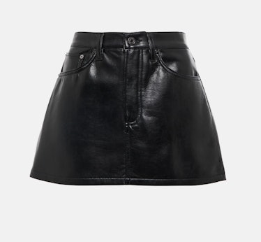AGOLDE Faux Leather Mini Skirt
