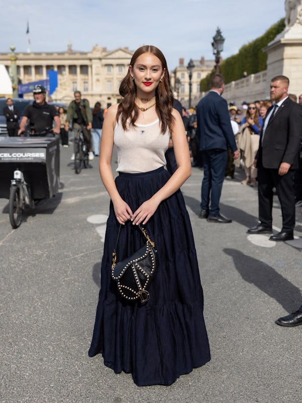 Lola Tung attends the Christian Dior Womenswear Spring/Summer 2024 show. 