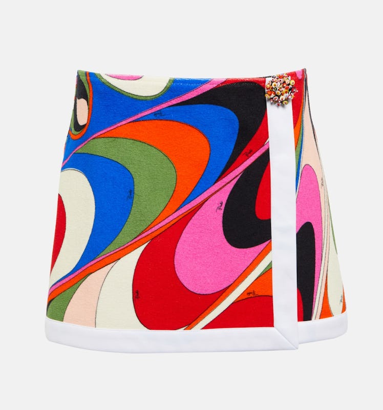 pucci Printed Cotton-Blend Miniskirt