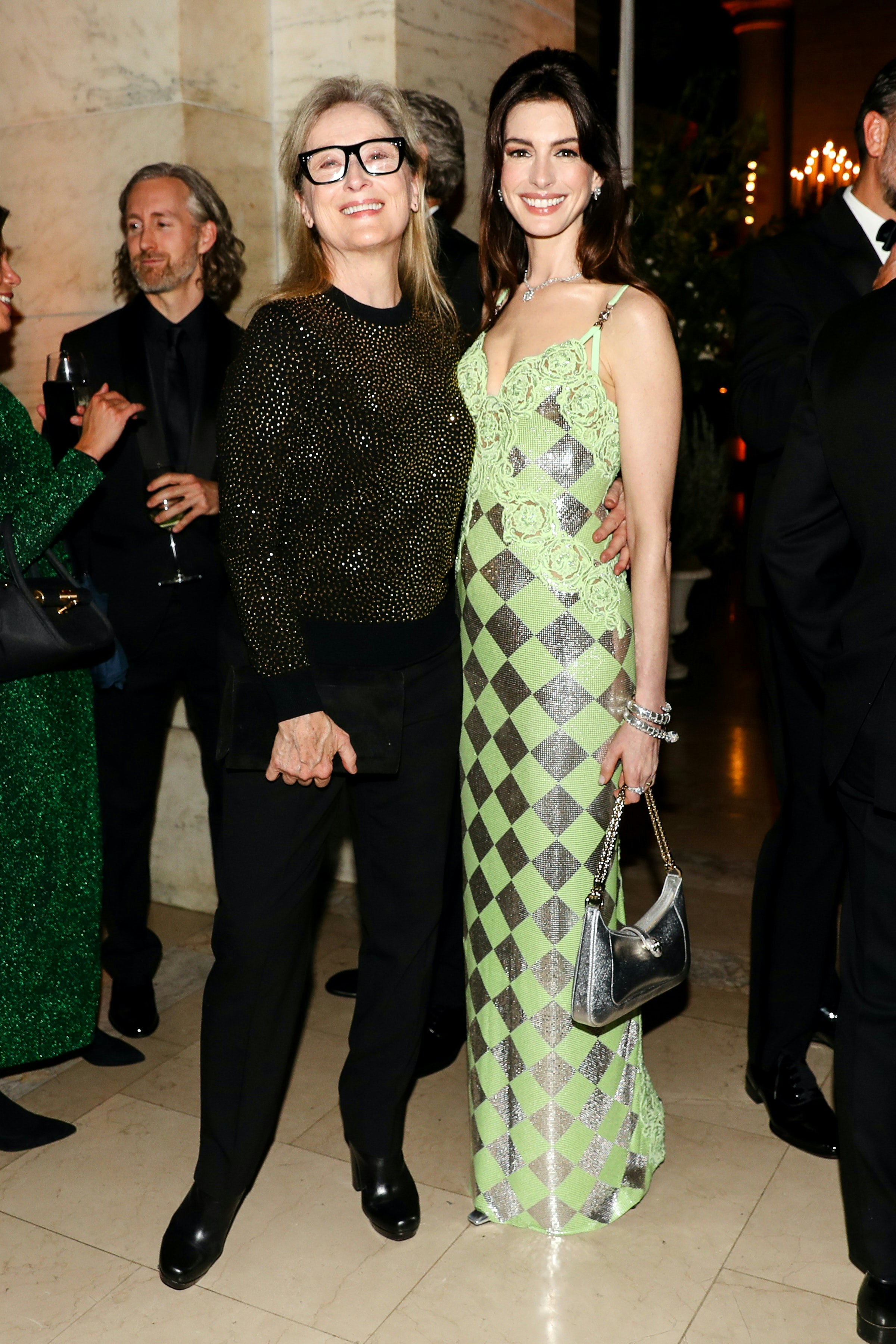 Anne Hathaway Wears Versace Dress Claudia Schiffer Wore to the Albies