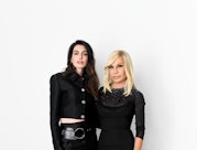 Anne Hathaway and Donatella Versace celebrate the inaugural Versace Icons Dinner in New York City on...