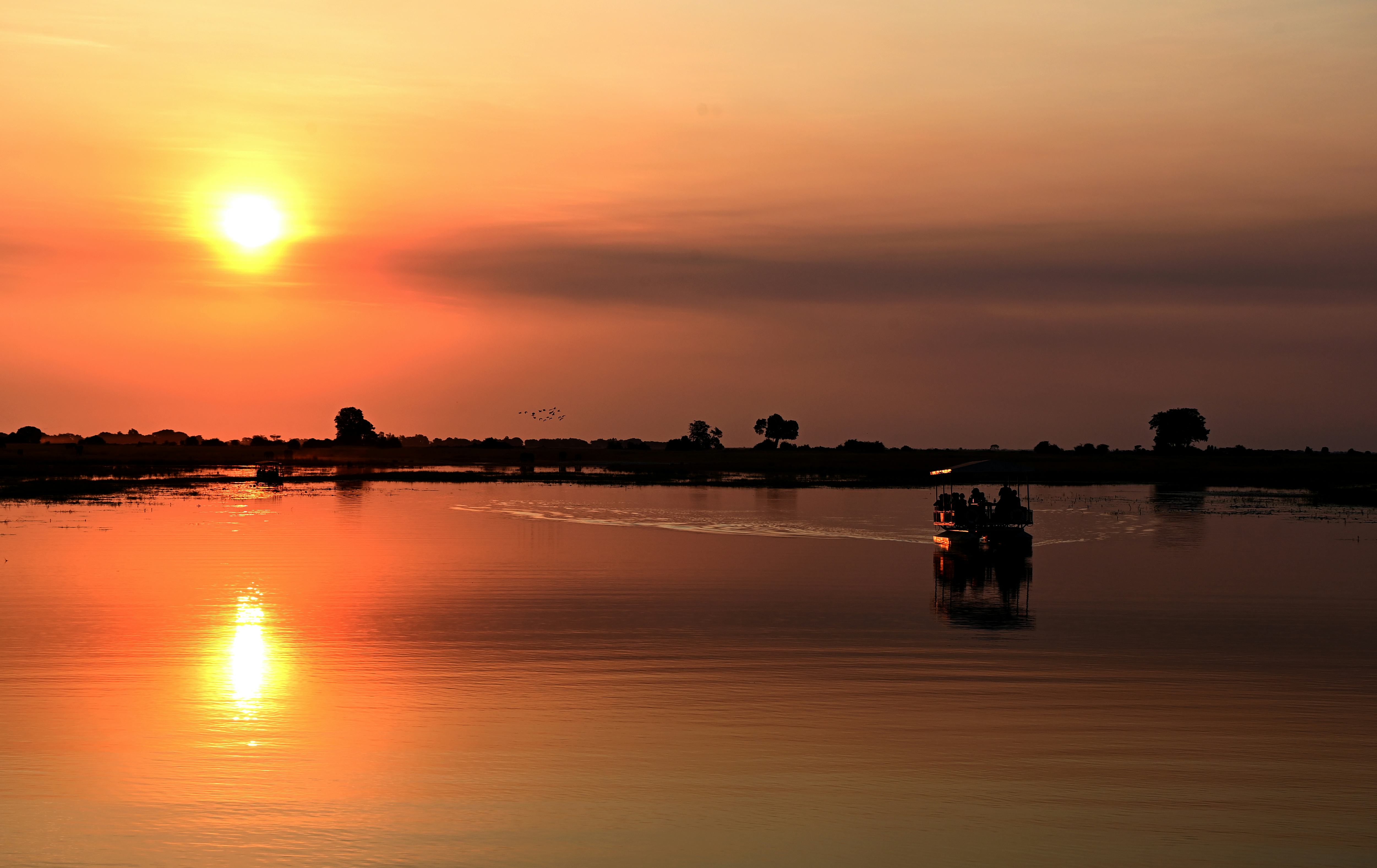 Chobe River at sunset